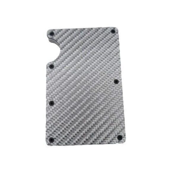 Carbon Fiber Wallet By W+W Slim Wallet & RFID Blocking W/ Clip And Opens Up 180° - Picture 8 of 12